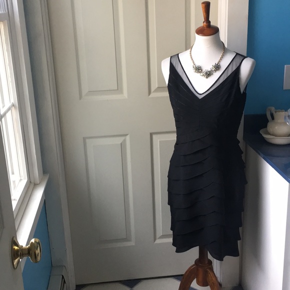 adrianna papell little black dress